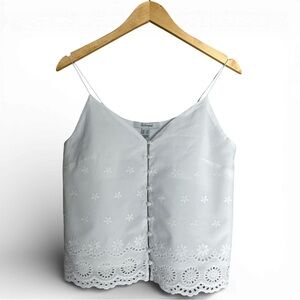 Revamped White Embroidered Camisole Top
